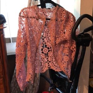 Lace pink jacket